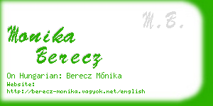 monika berecz business card
