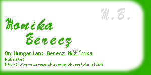 monika berecz business card
